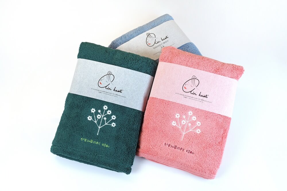 からむし×かすみ草バスタオル